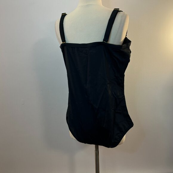 Swimsuits For All Women's Black Braided One-Piece Swimsuit - Size 22 - NWT - Picture 4 of 6